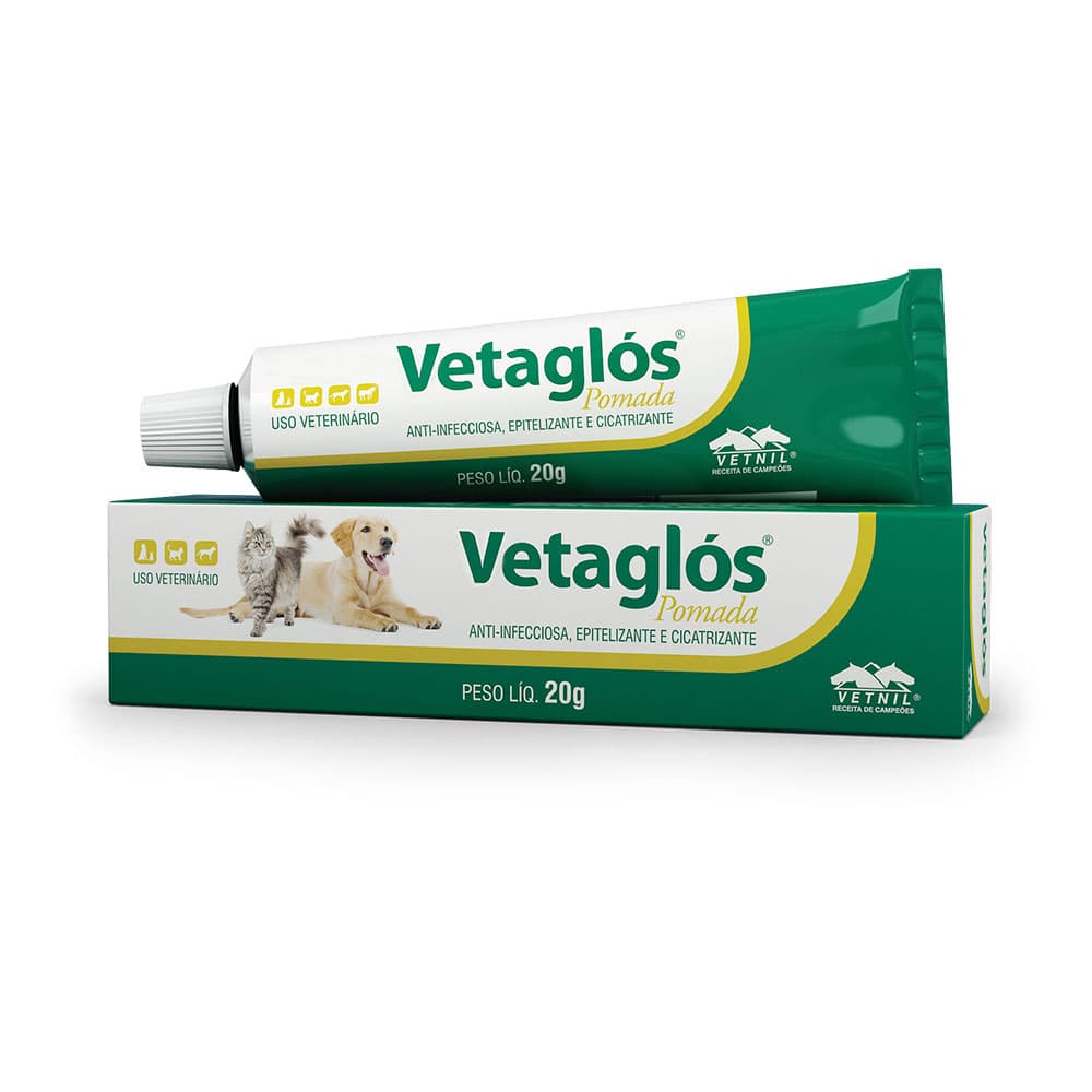 Pomada Cicatrizante Vetnil Vetaglós para Cães e Gatos